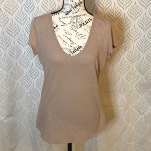 💗 AE Brown Shimmer Favorite V-Neck Tee